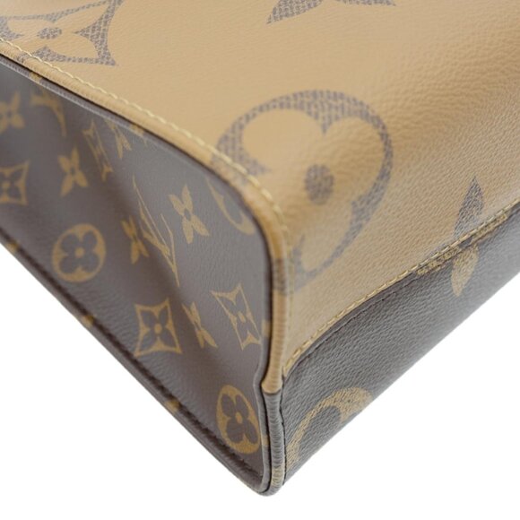 Louis Vuitton Onthego PM Giant Monogram Reverse Canvas Shoulder Bag Brown - Picture 9 of 12